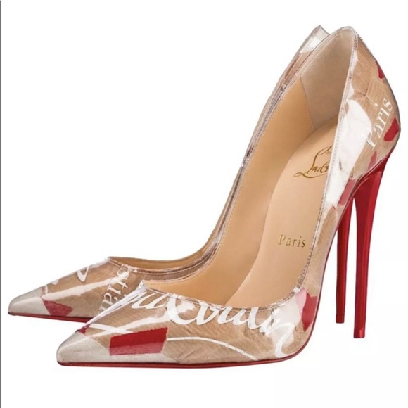 Christian Louboutin Shoes - Christian Louboutin Nude So Kate Red Loubi Kraft